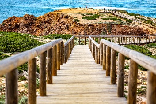 Portugal, Sea, Bridge, Footbridge, Ocean