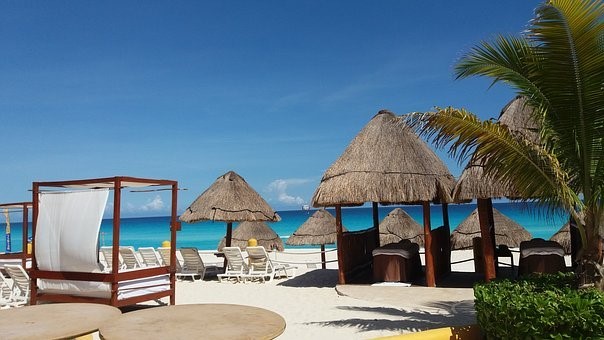 Beach, Cancun, Sea, Holiday, Landscape